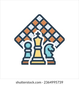 Vector colorful illustration icon for chess