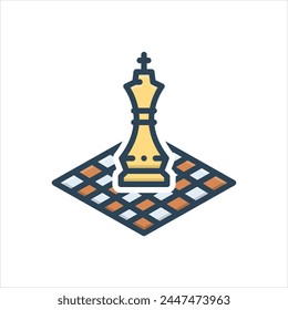 Vektorgrafik bunte Illustration Ikone für Schach 