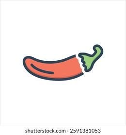 Vector colorful illustration icon for chili