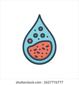 Vector colorful illustration icon for cholesterol