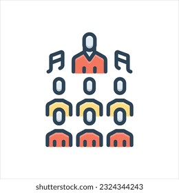 Vector colorful illustration icon for chorus