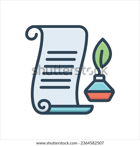 Vector colorful illustration icon for chronicle