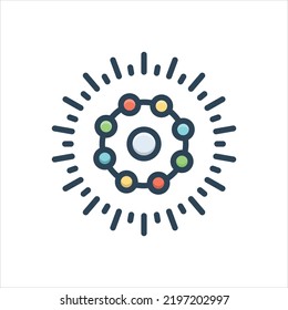 Vector colorful illustration icon for circles