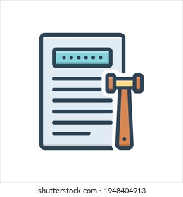 Vector colorful illustration icon for clause
