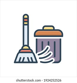 Icono de ilustración de color vectorial para la limpieza