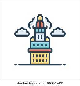 Vector colorful illustration icon for cleveland