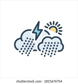 Icono de ilustración de color vectorial para el clima