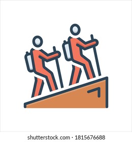 Vector colorful illustration icon for climb