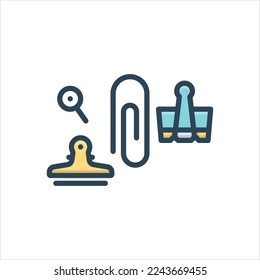Icono de ilustración de color vectorial para clips
