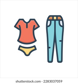 Vector colorful illustration icon for clothes