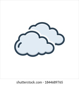 Vektorfarbiges Illustrationssymbol für Cloud