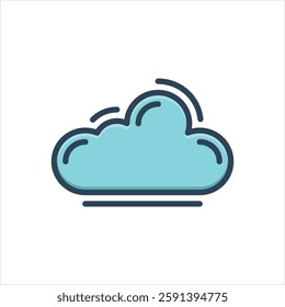 Vector colorful illustration icon for cloud