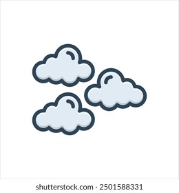 Vector colorful illustration icon for cloudy