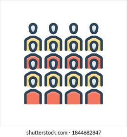 Vector colorful illustration icon for cluster