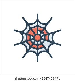Vector colorful illustration icon for cobweb