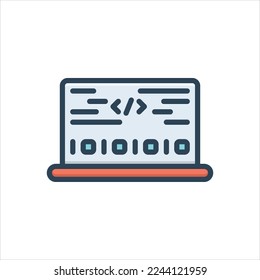 Vector colorful illustration icon for codes