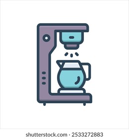 Vector colorful illustration icon for coffee machine