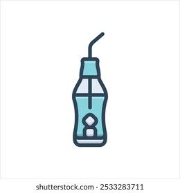 Vector colorful illustration icon for cold drink