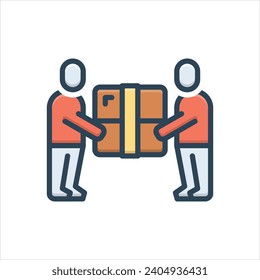 Vector colorful illustration icon for collaboration