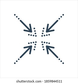 Icono de ilustración de color vectorial para el colapso