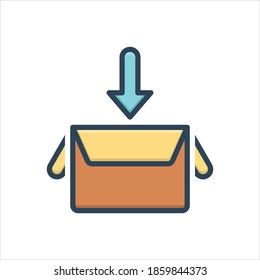 Vector colorful illustration icon for collect