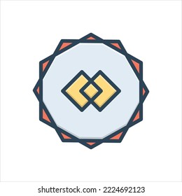 Vector colorful illustration icon for combination
