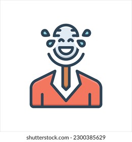 Vector colorful illustration icon for comedy