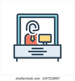 Vector colorful illustration icon for commentary