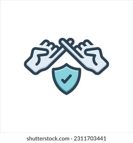 Vector colorful illustration icon for commitment 