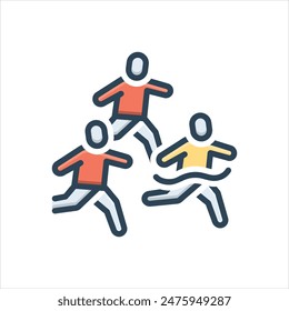 Vector colorful illustration icon for competition