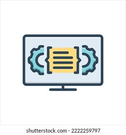 Icono de ilustración de color vectorial para la compilación