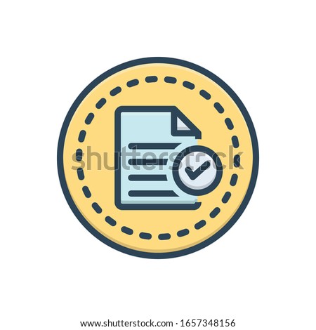 Vector colorful illustration icon for complete