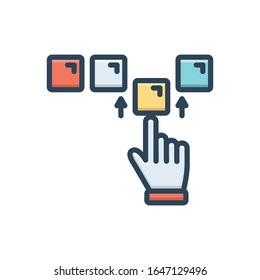 Vector colorful  illustration icon for completeness