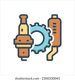 Vector colorful illustration icon for components