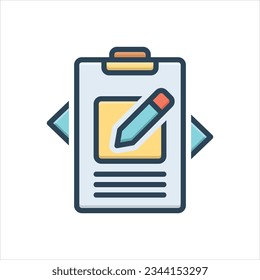 Vector colorful illustration icon for composed