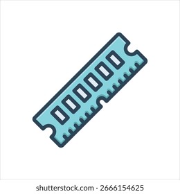 Icono colorido de la ilustración del Vector para la memoria del ordenador