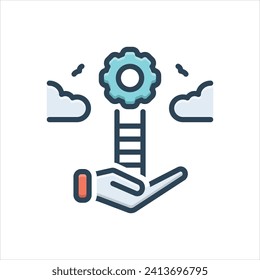 Vector colorful illustration icon for concept