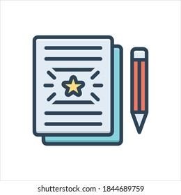 Vector colorful illustration icon for conclusion