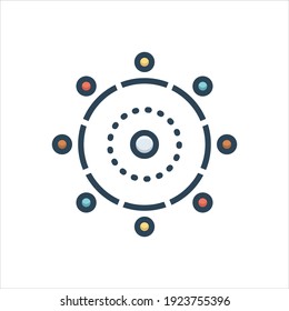 Vector colorful illustration icon for  consortium