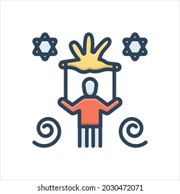 Vector colorful illustration icon for  conspiracy
