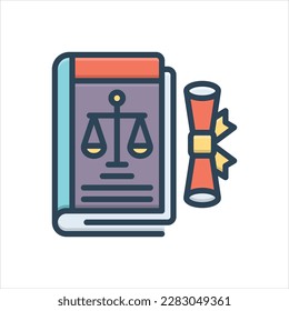 Vector colorful illustration icon for constitute
