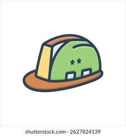 Vector colorful illustration icon for construction hat