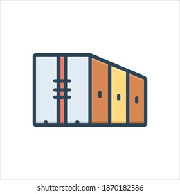 Vector colorful illustration icon for container