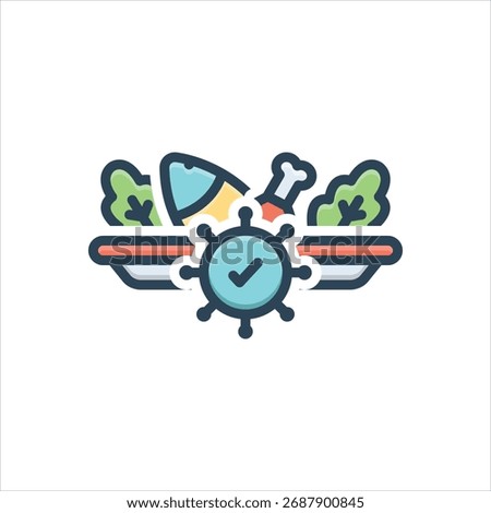 Vector colorful illustration icon for contamination control
