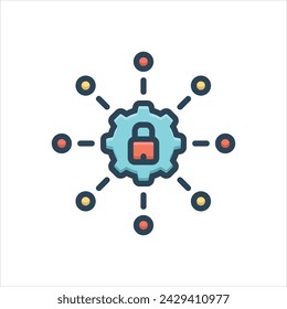 Icono de ilustración colorida vectorial para controles