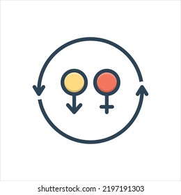 Icono de ilustración de color vectorial para convertir