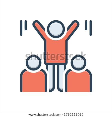 Vector colorful illustration icon for convince