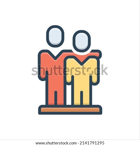 Vector colorful illustration icon for convinced