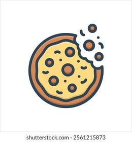 Vector colorful illustration icon for cookie