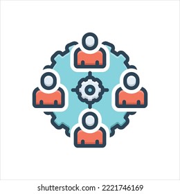 Vector colorful illustration icon for coordinate